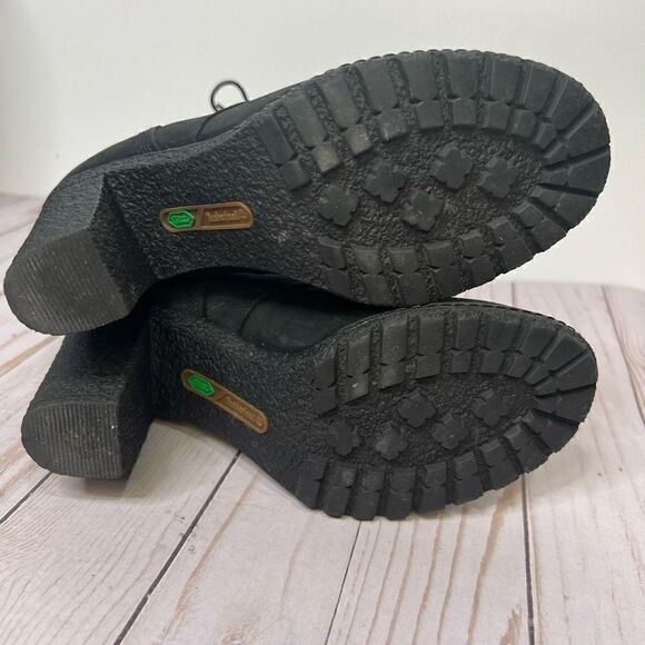 Timberland Glancy Earthkeepers Black Leather Heeled Boots - Picture 9 of 12